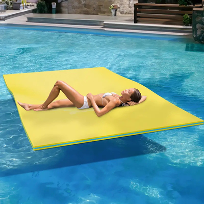 Directamente de la fábrica de agua de flotación de 3 capas espesa XPE espuma de flotación de alfombra piscina lago