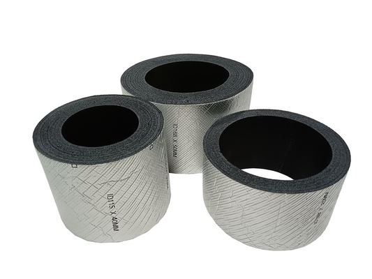 Rollo de aislamiento de conductos de aire acondicionado de polietileno de espuma de XLPE con papel de aluminio y pegamento adhesivo