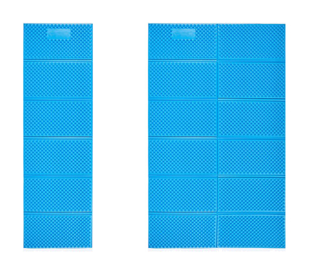 Almohadillas de sueño dobles plegables impermeables de película de aluminio de celda cerrada almohadilla de sueño de espuma para acampar 2 personas