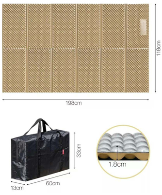 Alfombra plegable de espuma para almohadillas para dormir dobles, alfombra para acampar para caminatas