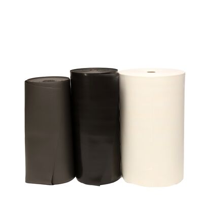 0.15mm 0.2mm 0.3mm fina IXPE espuma de goma de rodillo material aislante a prueba de agua con respaldo para cintas y aplicaciones electrónicas