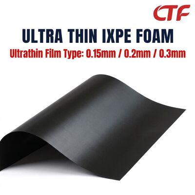 0.15mm 0.2mm 0.3mm fina IXPE espuma de goma de rodillo material aislante a prueba de agua con respaldo para cintas y aplicaciones electrónicas