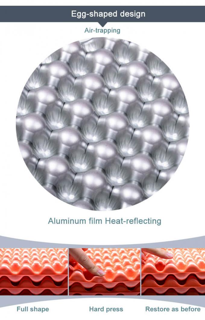 Al por mayor colchones dobles plegables para dormir de película de aluminio blanco con celda cerrada IXPE XPE almohadilla de sueño de espuma para acampar impermeable para 2 personas 4