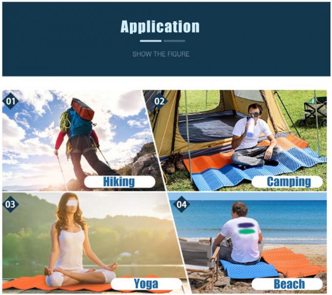 Al por mayor colchones dobles plegables para dormir de película de aluminio blanco con celda cerrada IXPE XPE almohadilla de sueño de espuma para acampar impermeable para 2 personas 8